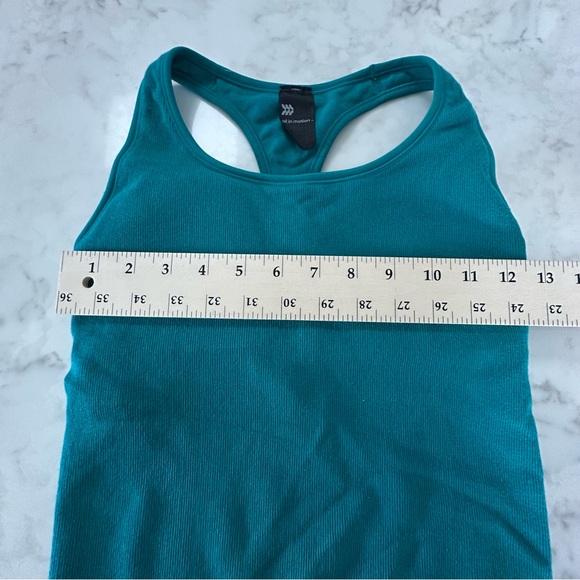 All in Motion Teal Ribbed Activewear Set. Leggings & matching Top/sports bra. - Picture 11 of 14